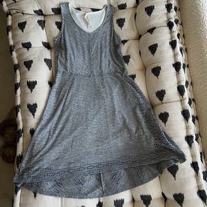 Mystree small eyelet dress high low hem